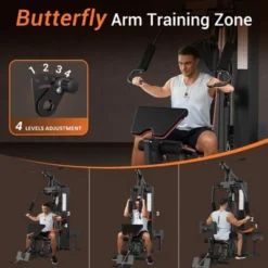 Home Gym, Exercise Equipment - All In One Multifunctional Full Body Workout Machine With 150LBS Weight Stack & Pulley System -Furniture GUEST a310980c 6af1 46cf a3d5 34022e9dd3df