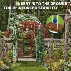 Garden Arch, Wedding Arch - 8.5FT Metal Trellis For Climbing Plants, Rust-Free Powder Coated Steel, White -Furniture GUEST a3d203a4 2628 4f1d 9752 e5b59e99d417