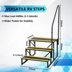 4/3 RV Step Stool With Handrail, Portable Pool Ladder With Non-Skid Tapes, Camper Steps For RV, Mobile Home Stairs Travel Trailers 12 4/3 RV Step Stool With Handrail, Portable Pool Ladder With Non-Skid Tapes, Camper Steps For RV, Mobile Home Stairs Travel Trailers -Furniture GUEST a3f84ddb d226 4005 a806 b3b28ec27236