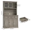 Kitchen Pantry Storage Cabinet,71" Tall Wood Pantry With Microwave Stand, Modern Kitchen Hutch Cabinet,Coffee Bar Hutch With Wine Rack For Dining Room -Furniture GUEST a3fa4430 d129 45a3 a9ad e459d9ca7676