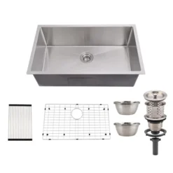 Kitchen Sink For Single Bowl,Undermount Kitchen Sink Stainless Steel Sink 16 Gauge Kitchen Sinks With Accessories, Easy Drain And Low Noise -Furniture GUEST a432d029 7140 4b1a a471 3483e4393f79