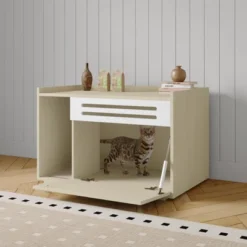 TROPOW Cat Litter Box Enclosure With Ventilated Panel Hidden Litter Box Furniture With Drop Down Door, Indoor Cat House 19 TROPOW Cat Litter Box Enclosure With Ventilated Panel Hidden Litter Box Furniture With Drop Down Door, Indoor Cat House -Furniture GUEST a49ef3cb 7095 4d62 926f 4f622935861b