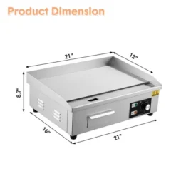 Electric Griddle, Countertop Flat Top Grill - Stainless Steel Non-Stick Teppanyaki Grill With Adjustable Temperature 122¨H-572¨H -Furniture GUEST a67a51f9 263c 43b8 b6b5 1143a71cc030