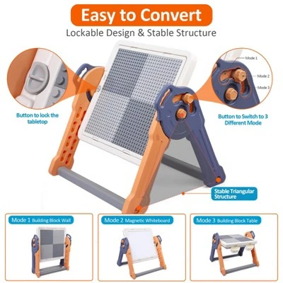 8-in-1 Kids Table And Chair Set, Foldable Kids Activity Table , Toddler Activity Table Building Block Table, Water Table Sand Table Sensory Table 6 8-in-1 Kids Table And Chair Set, Foldable Kids Activity Table , Toddler Activity Table Building Block Table, Water Table Sand Table Sensory Table - Image 4