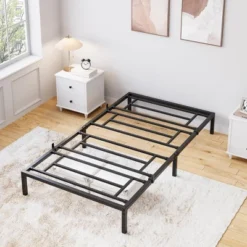 Bed Frame No Box Spring Needed, Heavy Duty Metal Platform Bed Frame For Bedroom Easy Assembly, Noise Free, Black -Furniture GUEST a7f36389 7786 45b7 b913 2e14352fb1b1