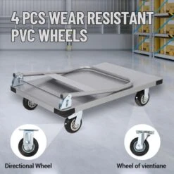 Hand Truck, Heavy Duty Moving Platform With 36x24 Inch A3 Steel Platform - 2000 Lbs Capacity For Easy Transport -Furniture GUEST a86fc2fa d9c8 49c7 b0b5 81e2938c629f