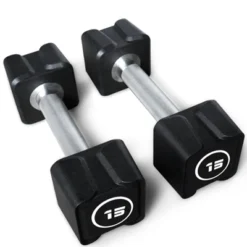 TROPOW PU Coated Hex Dumbbell Set (10KG/22LB X2) ¨C Black Non-Slip No-Roll Weights For Home Gym & Strength Training -Furniture GUEST a902c84f fb40 4452 b08f cfcd781c3336