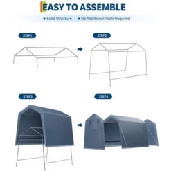 Motorcycle Shed, Outdoor Storage Tent - Durable Canopy With Roll-Up Ventilated Door & Windows For Bike -Furniture GUEST a9365083 cef6 46f3 b124 4bdaf98920a2