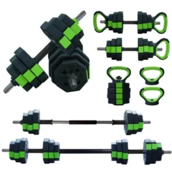 Adjustable Dumbbell Set With Iron Handle, 44lbs Weight Set, Green And Black, Octagon Head 11 Adjustable Dumbbell Set With Iron Handle, 44lbs Weight Set, Green And Black, Octagon Head -Furniture GUEST aac62111 325a 4d76 a78b 6e37842587ef