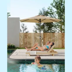 9FT Patio Umbrella Outdoor, Market Umbrella, Table Umbrella With Push Button Tilt And Crank, 8 Sturdy Ribs UV Protection Waterproof -Furniture GUEST ab9eebb7 fe10 4cc6 95a9 5863e51dd834