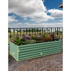 Rectangular Raised Garden Bed (2-Pack) ¨C Double Your Gardening Potential With Ergonomic Steel Planters