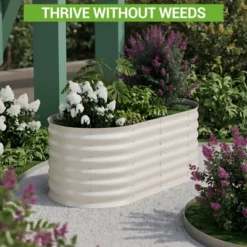 Galvanized Raised Garden Bed Outdoor, 24" Tall Metal Planter Box For Flowers Herbs Vegetables -Furniture GUEST ac69bad8 51be 4819 bd38 2b271859d531