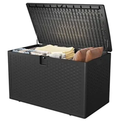 TROPOW120 Gallon Waterproof Large Resin Deck Box Indoor Outdoor Lockable Storage Container For Patio Furniture, Garden, Tools -Furniture GUEST ad064aa2 f153 4e84 ad82 c52abc1cc052