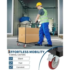 TROPOW Folding Table Cart, 1800LBS Capacity Heavy Duty Steel Table Dolly With 5" PU Swivel Wheels, Adjustable Drywall Dolly Cart With Locking System 11 TROPOW Folding Table Cart, 1800LBS Capacity Heavy Duty Steel Table Dolly With 5" PU Swivel Wheels, Adjustable Drywall Dolly Cart With Locking System -Furniture GUEST ad1345a7 b953 40b3 8ea4 860160a4c5a6