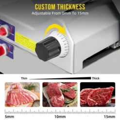 Meat Slicer, Electric Slicer - Professional Dual Motor,Removable Stainless Steel Blade, 0-16mm Thickness For Home/Commercial Kitchens -Furniture GUEST ae1b075c a0f3 47aa adfe 2cc212f1ed42