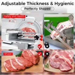 Electric Slicer - 10'' Commercial/Home Use, 800W Powerful Motor, 0-0.67'' Adjustable Thickness, Stainless Steel Blade With Auto Sharpener 16 Electric Slicer - 10'' Commercial/Home Use, 800W Powerful Motor, 0-0.67'' Adjustable Thickness, Stainless Steel Blade With Auto Sharpener -Furniture GUEST ae21d990 764a 429d 89f6 97af92fbc43b