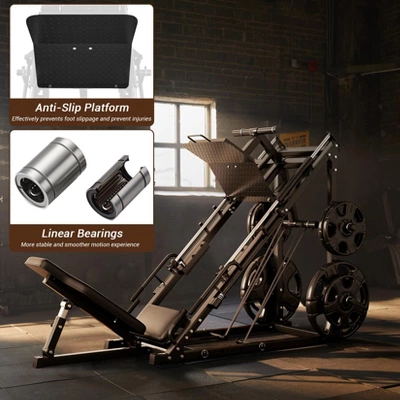 Leg Press Machine, 45 Degree For Home Gym, Professional With Linear Bearing & Solid Steel Pipe, Lower Body Strength Training 7 Leg Press Machine, 45 Degree For Home Gym, Professional With Linear Bearing & Solid Steel Pipe, Lower Body Strength Training - Image 5