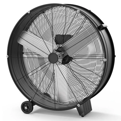 Floor Fan, Industrial Fan - 30 Inch High Velocity Drum Fan, 330W 3 Speed Heavy Duty Metal Fan With Casters & Handle 8 Floor Fan, Industrial Fan - 30 Inch High Velocity Drum Fan, 330W 3 Speed Heavy Duty Metal Fan With Casters & Handle - Image 6