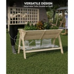 52x30x54in Raised Garden Bed With Legs,Wooden Elevated Raised Garden Beds Outdoor