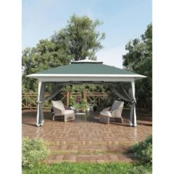 13 X 13 Pop Up Gazebo With Mosquito Netting,Outdoor Patio Gazebo,Outdoor Canopy Tent With Mosquito Netting,Backyard Tent -Furniture GUEST b0f30ffe cd79 4837 8e81 3b2e063e6465