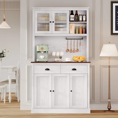 Kitchen Pantry Storage Cabinet,71" Tall Wood Pantry With Microwave Stand, Modern Kitchen Hutch Cabinet,Coffee Bar Hutch With Wine Rack For Dining Room 10 Kitchen Pantry Storage Cabinet,71" Tall Wood Pantry With Microwave Stand, Modern Kitchen Hutch Cabinet,Coffee Bar Hutch With Wine Rack For Dining Room - Image 8