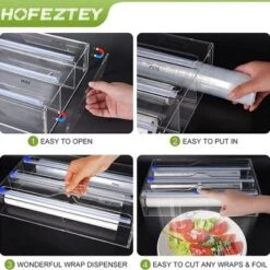 Foil And Plastic Wrap Organizer,3 In 1 Acrylic Aluminum Foil Holder,Plastic Wrap,Aluminum Foil And Wax Paper,Storage Dispenser 11 Foil And Plastic Wrap Organizer,3 In 1 Acrylic Aluminum Foil Holder,Plastic Wrap,Aluminum Foil And Wax Paper,Storage Dispenser -Furniture GUEST b12d9a33 4ab9 4f59 8703 06d238a883a8