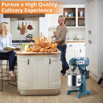 Commercial Food Mixer 10Qt, 600w Commercial Mixer With 3 Speed Adjustment And Stainless Steel Bowl 4 Commercial Food Mixer 10Qt, 600w Commercial Mixer With 3 Speed Adjustment And Stainless Steel Bowl - Image 2