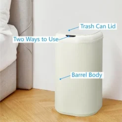 8 Gallon/30L Motion Sensor Trash Can, Touchless Automatic Stainless Steel Garbage Bin With Lid For Bathroom, Living Room, Home Office, Beige -Furniture GUEST b40fd891 26c0 4700 829d 93b21429990a