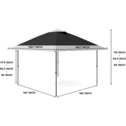 12x12FT Pop Up Gazebo,Canopy Tent On Clearance,Outdoor Patio Gazebo,Tent For Party,Wedding,Outdoor Dining,Backyard -Furniture GUEST b510a9f1 257a 4d76 a58e 49389aeafbe4