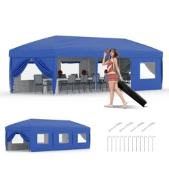 10x30 Pop Up Canopy With 8 Sidewalls - Heavy Duty Outdoor Canopy Tent With Portable Roller Bag 22 10x30 Pop Up Canopy With 8 Sidewalls - Heavy Duty Outdoor Canopy Tent With Portable Roller Bag -Furniture GUEST b5242187 efcb 4a47 8194 82337e53ba23