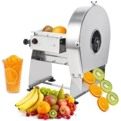 Electric Vegetable Fruit Slicer, 0-10mm Thickness Adjustable, Commercial Vegetable Fruit Slicer