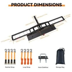 Heavy-Duty Motorcycle Tow Hitch Carrier ¨C 500 Lbs Capacity Dirt Bike & Scooter Transport Rack With Loading Ramp, Universal 2" Hitch Mount -Furniture GUEST b6de1f38 2921 4cd0 bd53 66d041c934ba