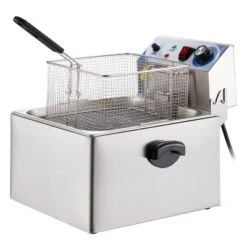 10QT Electric Deep Fryer - Stainless Steel Commercial Single Basket Fryer With Adjustable Thermostat & Splatter Lid -Furniture GUEST b77ea445 d21d 445a 9e13 748e75f927bf