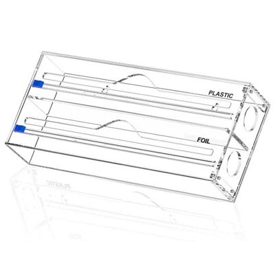 Foil And Plastic Wrap Organizer,2 In 1 Acrylic Aluminum Foil Holder 3 Foil And Plastic Wrap Organizer,2 In 1 Acrylic Aluminum Foil Holder