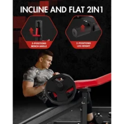 Bench Press Machine, 3-in-1 Chest Press Machine, With Independent Converging Arms, Adjustable Flat/Incline/Decline Bench 11 Bench Press Machine, 3-in-1 Chest Press Machine, With Independent Converging Arms, Adjustable Flat/Incline/Decline Bench -Furniture GUEST b831f870 8fe5 45d4 a248 f765af431798