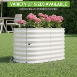 Galvanized Raised Garden Bed Outdoor, 24" Tall Metal Planter Box For Flowers Herbs Vegetables -Furniture GUEST b881990f 11e3 4c4b 8e35 16bf3591aa18