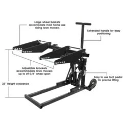 TROPOW Hydraulic Lawn Mower Lift Jack, 550 Lb Capacity, Heavy Duty Steel Tractor Lift , Up To 23" Lifting Height For Zero Turn, Riding Mowers