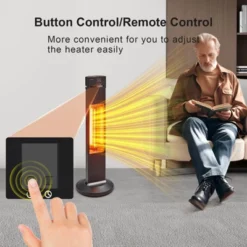 Outdoor Infrared Heaters For Patio, 1500W Portable Patio Heater, Electric 3 Heat Levels Patio Heater(500W/1000W/1500W), Remote Control & 24 Timer -Furniture GUEST baacf953 e5f9 47ea 8b82 15cffd7b40b2