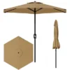 7.5FT Outdoor Patio Umbrella, Outdoor Table Umbrella, Market Umbrella, 6 Sturdy Ribs UV Protection Waterproof For Garden, Deck, Backyard, Pool (Tan) -Furniture GUEST bbbf2101 6b2c 4d46 9b3f 11c7d52809c0 1