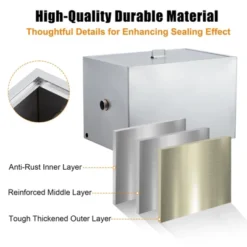 Commercial Grease Trap, 8 Lbs Stainless Steel Interceptor With Side Inlet, 5 GPM Grease Interceptor Trap -Furniture GUEST bcc64ed0 4105 4601 a846 40729fa6c598