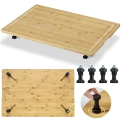 Bamboo Cutting Board Stovetop Cover, Extra Large Noodle Board With 4 Removable Feet, Juice Groove, Wooden Stove Top Covers -Furniture GUEST bce0baad aafe 4a23 b54f dc9d41e1ef3b