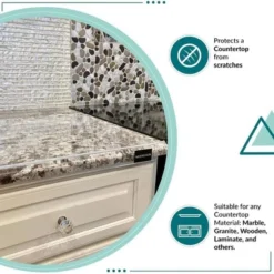 Acrylic Cutting Boards For Kitchen Counter 18 X 16in Clear Cutting Board With Lip Multi-Functional Transparent Chopping Board -Furniture GUEST bce3aa6f 2a2a 459a 864c fc6a39728973