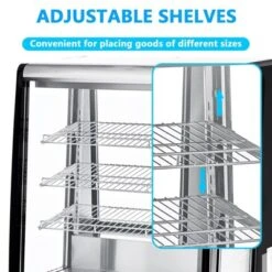 Display Refrigerator - 7 Cu.Ft Countertop Cake Display Case, LED Lighting, Double-Layered Glass Door, Adjustable Shelves -Furniture GUEST bd241cd1 d60a 4636 92a3 329df2efd12c