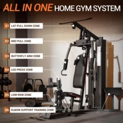Home Gym, Exercise Equipment - All In One Multifunctional Full Body Workout Machine With 150LBS Weight Stack & Pulley System -Furniture GUEST bd600dac ab24 4a4f 8f35 c1e7dc5f8354