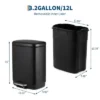 Bathroom Trash Can With Lid, Stainless Steel Kitchen Trash Can With 12 Liter, Soft Close Step-On Pedal, Fingerprint-Resistant Finish For Kitchen -Furniture GUEST bdf14263 05e8 4ef9 9738 21fb04c706ed