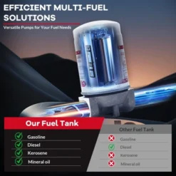 Portable Fuel Tank - 116 Gallon With 12V Electric Transfer Pump (10.6 GPM), Auto Shut-Off Nozzle, 360° Swivel Hose For Truck/Tractor/Farm/Marine -Furniture GUEST be640f72 6851 4071 a137 be78bb5d30ad