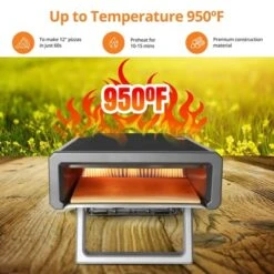 12-Inch Portable Outdoor Gas Pizza Oven - 950¡ãF High Temperature, 60-Second Cooking, 15-Min Preheat -Furniture GUEST be91487f 5c4d 4d7c 9413 141479e04877