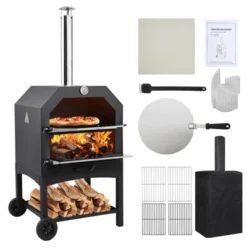 Outdoor Pizza Oven Wood Fired Pizza Oven Portable Patio Ovens Included Pizza Stone -Furniture GUEST bf697c66 9960 4d36 97ba ba92caffe9c5