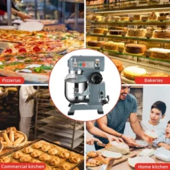 Commercial Food Mixer, Takywep 1250W Commercial Mixer For Bakeries 3 Speeds Adjustable, With 3 Different Attachments, Heavy Duty Food Mixer -Furniture GUEST bf6a847a e701 473c bb45 df7014319c3d