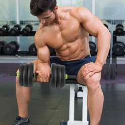 4 In 1 Adjustable Dumbbell Set, 44LBS Free Weight Set Used As Dumbbell, Barbell, Kettlebell And Push-up, Home Gym Fitness Workout Equipment Black